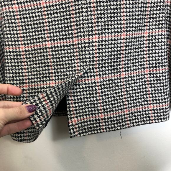 L.L. Bean Blazer Wool Silk Houndstooth Plaid Button Front Double Pockets XL - Picture 5 of 10